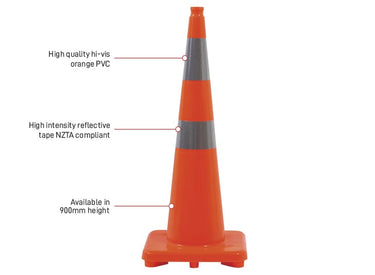 Esko Highway Traffic Cone - 900mm - Kiwi Workgear